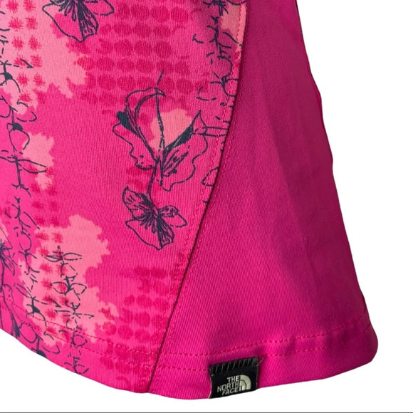 🛍️3/$40 The North Face Vaporwick Tank Top Pink Print Size Small - Picture 6 of 8